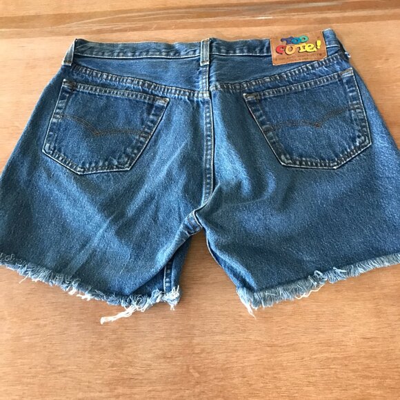 Vintage Too Cute Guetta Brothers Cut Off Shorts Women M Blue Felix the Cat 17218 - Picture 2 of 13